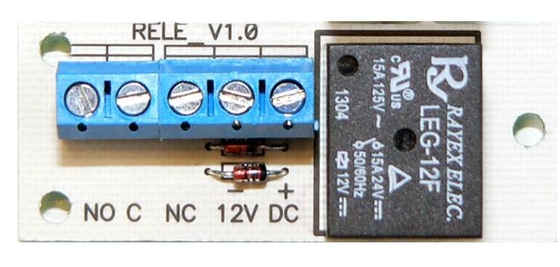 Relépanel 1 morzeérintkező max 15A ármfelvételű eszközök vezérléséhez