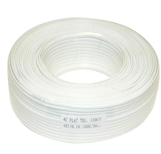 TM-KL 4C 4 erű lapos fehér 100 m távközléstechnikai vezeték