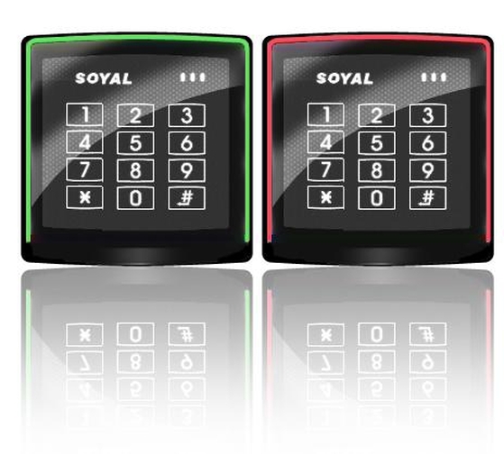 SOYAL AR-888K Mifare Kártyaolvasó és kódbillentyűzet önálló vezérlőkhöz fekete