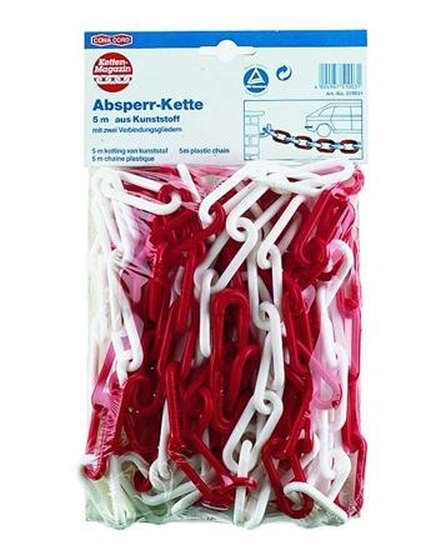 JKH SB Kordonlánc műanyag piros/fehér 5 m 3136562