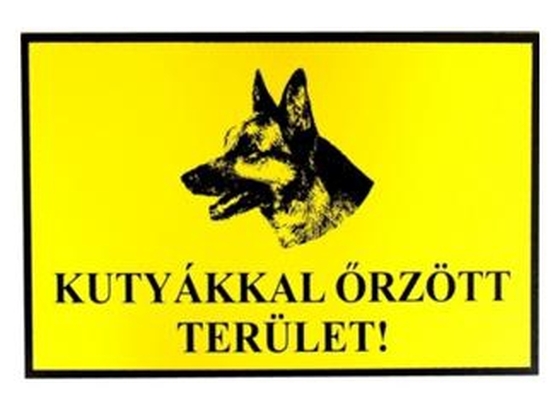 JKH Tábla műanyag A4 KUTYÁKKAL őRZÖTT TERÜLET 3427104