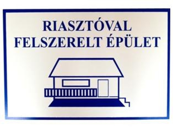 JKH Tábla műanyag A4 RIASZTÓVAL FELSZERELT ÉPÜLET 3427106