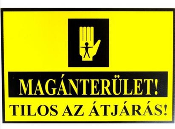 JKH Tábla műanyag MAGÁNTERÜLET!TILOS AZ ÁTJÁRÁS 3427145