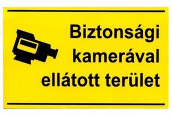 JKH Tábla műanyag A4 BIZTONSÁGI KAMERÁVAL ELLÁTOTT TERÜLET 3427162