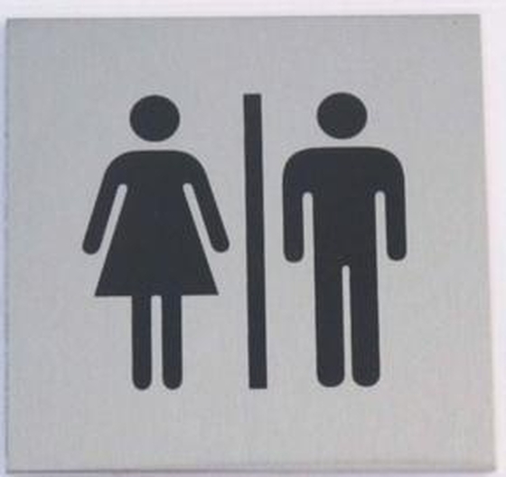 JKH Tábla alu öntapadós 60 x 60 mm FÉRFI/NőI WC 3427170