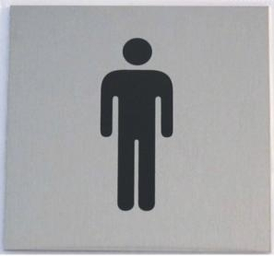 JKH Tábla alu öntapadós 60 x 60 mm FÉRFI WC 3427171