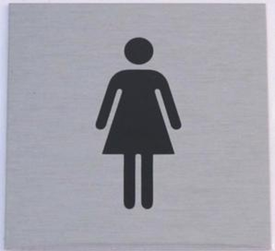 JKH Tábla alu öntapadós 60 x 60 mm NőI WC 3427172