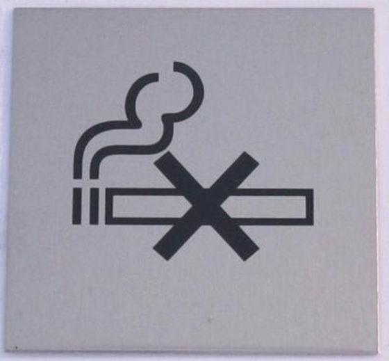 JKH Tábla alu öntapadós 60 x 60 mm NEM DOHÁNYZÓ 3427175