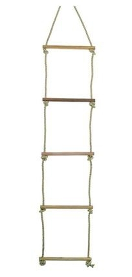 JKH Kötéllétra 170 cm 5 fok fából 8826023