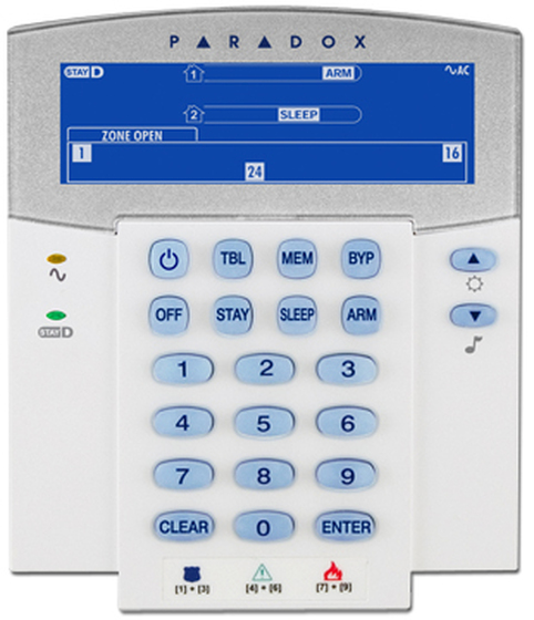PARADOX K35 Ikon LCD vezetékes LCD kezelő