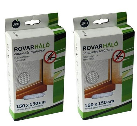 JKH Rovarháló 130x150 cm fekete 2 db 8911347
