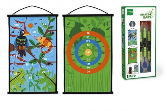 Darts kezdőkészlet Dzsungel, 38*60 cm 2 oldalas, Scratch Europe SC6182053