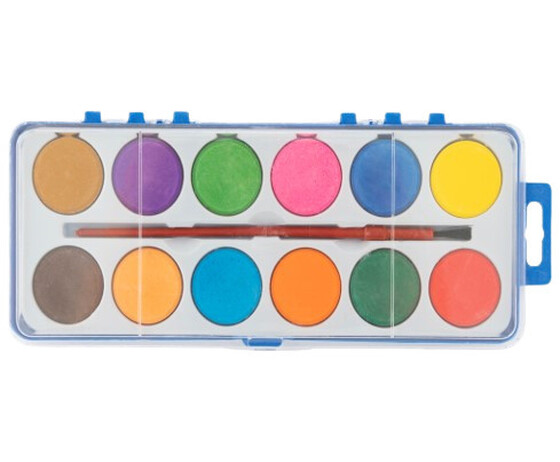 Vízfesték készlet 12 színnel, Grafix CA100020