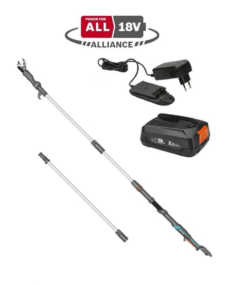 Gardena HighCut 360/18V P4A teleszkópos akkumulátoros ágvágó olló aksival - 14776-20