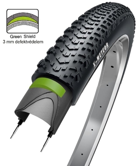 OBOR Xmeteor 27,5x2,1 Green külső gumi 17610