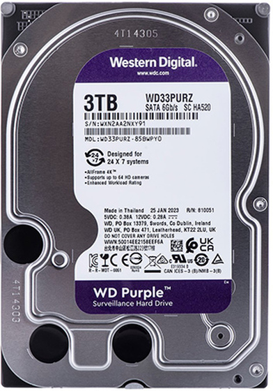 Western Digital 3000GB S-ATA III PURPLE WD33PURZ 125219