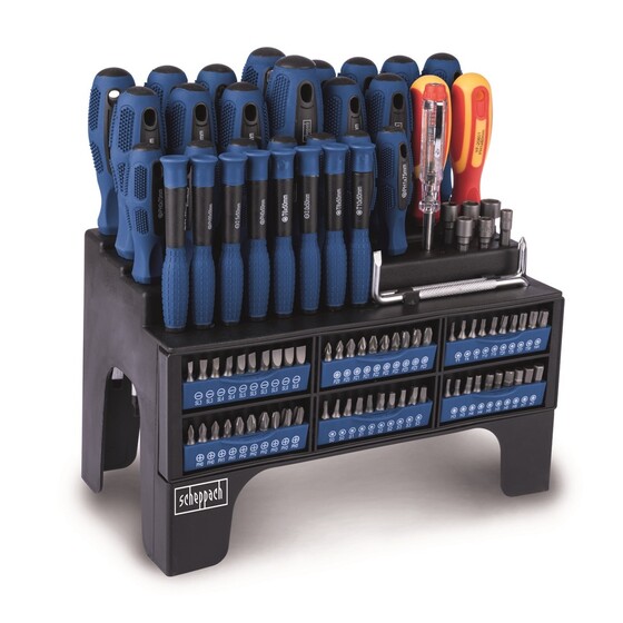 Scheppach SDB 100-2 - csavarhúzó és bit készlet, 100 db-os - 59093219942