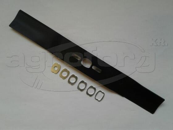 Fűnyíró kés  480 mm, univerzális hajlított, betétgyűrűvel utángyártott MOG144/R