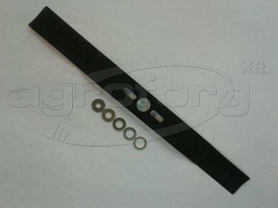 Fűnyíró kés  510 mm, univerzális hajlított, betétgyűrűvel utángyártott MOG989/R