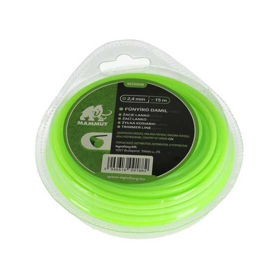 Damil 2.4mm kerek 15 méter MAMMUT bliszteres M20008