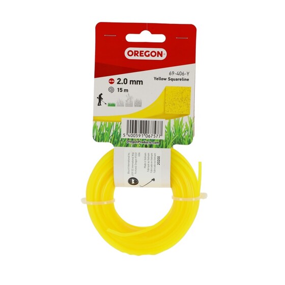 Damil 2.0mm szögletes Oregon  15m sárga akasztóval 69-406-Y