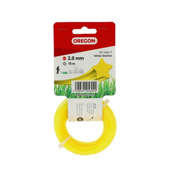 Damil 2.0mm csillag Oregon  15m sárga akasztóval 69-446-Y