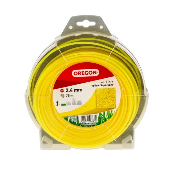 Damil 2.4mm szögletes Oregon  75m sárga akasztóval 69-414-Y