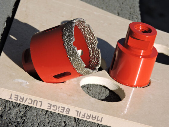 Diatech piros gyémántfúró 65mm M14 sarokcsiszolóhoz - PGYCSF65