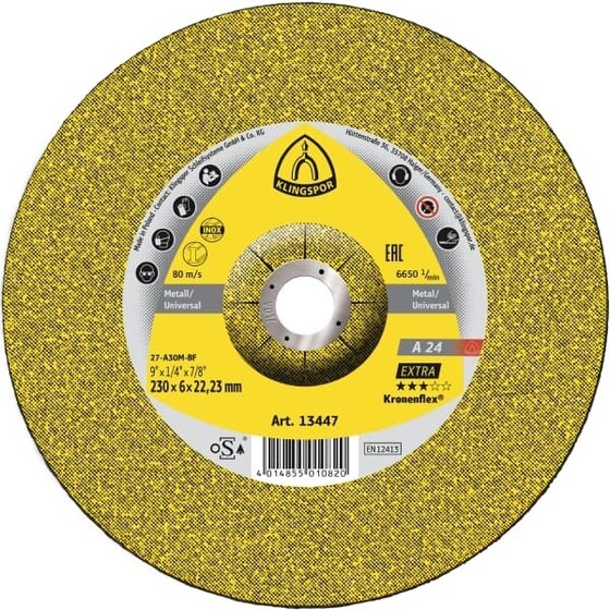Klingspor Csiszolókorong A 24 EX115x6x22,23 4014855026524 - 188465