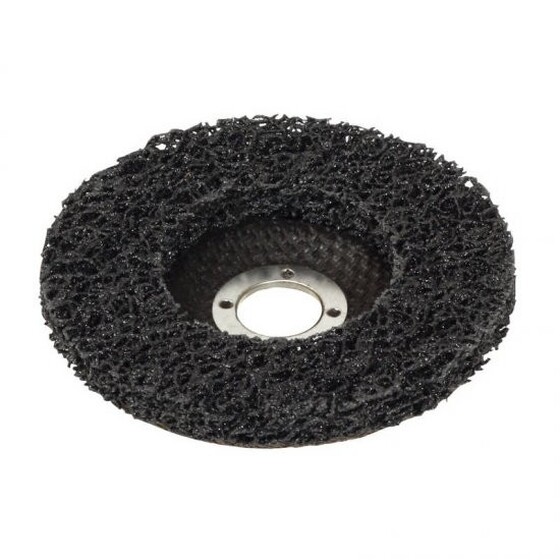 Lev Scotch-Brite néger csiszolótárcsa (nylon tárcsa) hordozótesttel 125x22,2mm - 22084