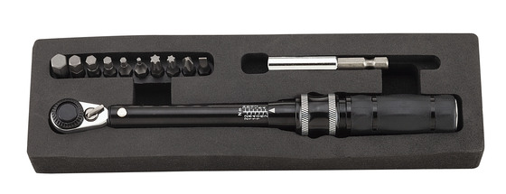 BIKEFUN Szerszám BF nyomatékkulcs készlet, 2-24 NM, +10 bit TW-07C24-BK