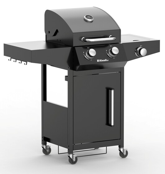 Riwall RGG 21 gázüzemű grillsütő 9kW, 2+1 gázégővel - GB01A2401113B_hu