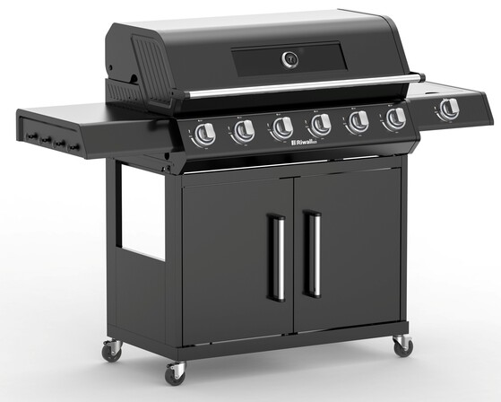 Riwall RGG 61 EXL prémium gázüzemű grillsütő 24 kW, 6+1 gázégővel - GB01A2401116B_hu