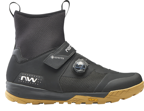 NORTHWAVE Cipő NW MTB KINGROCK PLUS GTX 38 téli, fekete/méz 80224001-16-38