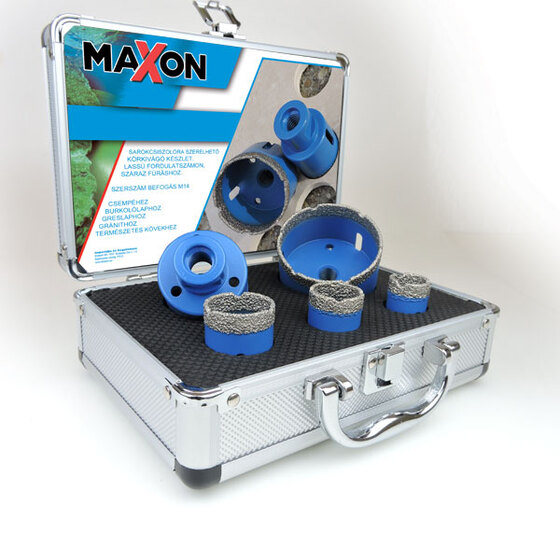 Maxon gyémántfúró klt. M14 sarokcsiszolóhoz 25-30-35-50-68 - MGYCSFK2