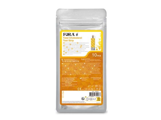FORA 6 teljes koleszterin tesztcsík 10db