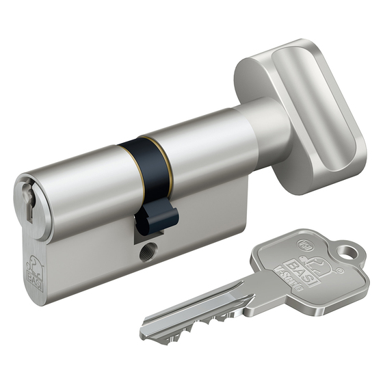 Basi V50K 30/30 Nikkel gombos zárbetét fogazott kulccsal BV50300000