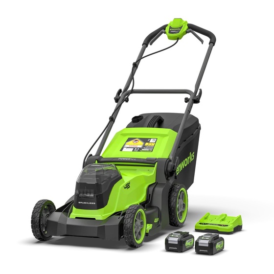 Fűnyíró fűgyűjtős akkumulátoros készlet Greenworks MO48L422-01 akku és töltővel 2519907UD-GW