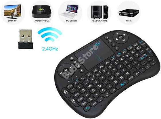Rii i8 Multimédiás QWERTY billentyűzet és precíziós touchpad 115450