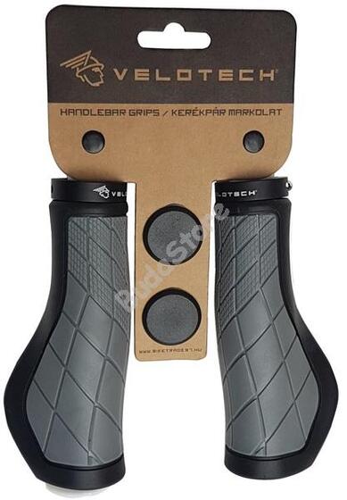 VELOTECH ERGO 136,5mm kerékpár markolat feketes/szürke 27375