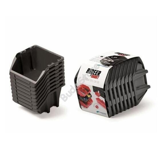 JKH Tárolódoboz 118 x 206 x 144 mm fekete (8 db) 5982235