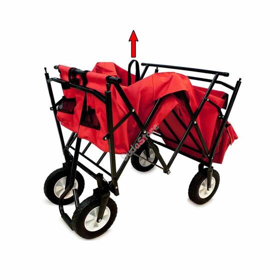 Összecsukható kocsi tetővel piros HOP1001001-2