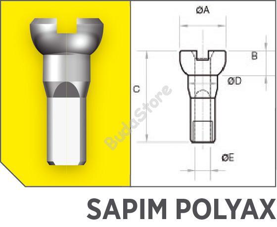 SAPIM Küllőanya SA Polyax réz 14G 12 mm fekete önzáró SAMPO1412CZSL