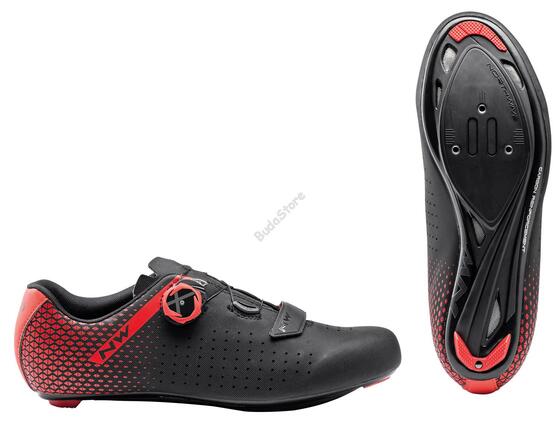 NORTHWAVE Cipő NW ROAD CORE PLUS 2 44,5 fekete/piros 80211012-15-445