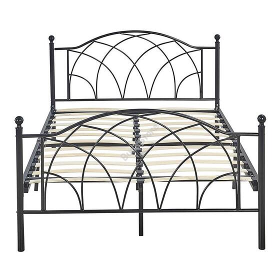 Fém ágykeret ajándék ágyráccsal 180x200cm fekete Lotti HOP1001135-1