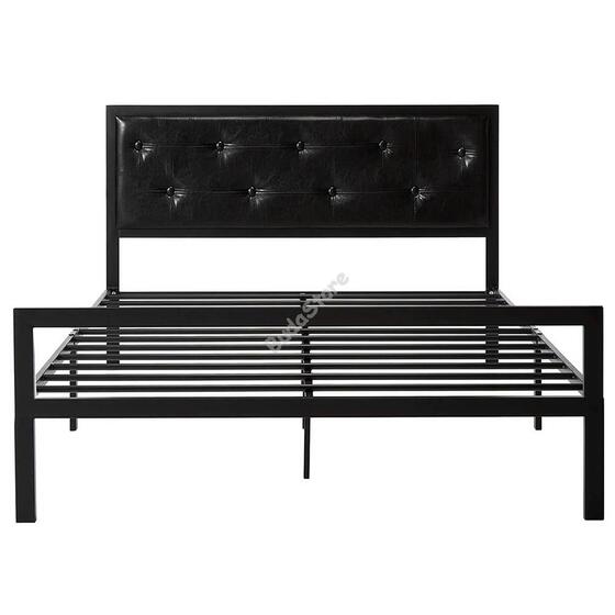 Fém ágykeret ajándék ágyráccsal 180x200cm fekete Hanna HOP1001139-1