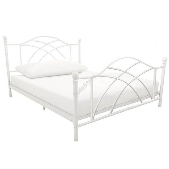 Fém ágykeret ajándék ágyráccsal 160x200cm fehér Lotti HOP1001134-2
