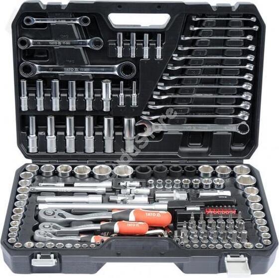 YATO Dugókulcs klt. 150 részes 1/2 col: 20-32 mm, 1/4 col: 4-13 mm, 3/8 col: 9- - YT-38811