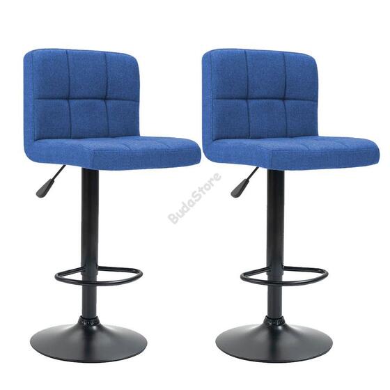Szövet borítású bárszék 2db kék HOP1001536-1